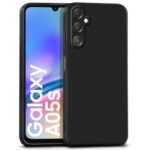 Back Cover for Samsung Galaxy A05S 5G | Galaxy M14 4G | Ultra Slim Soft Rubberised Case | Inner Velvet Fabric Lining | Matte Silicone Flexible Mobile Case | Camera Protection - Black