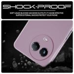 Back Cover for Realme Narzo 60X 5G | 11 5G | 11X 5G | C67 | Ultra Slim Soft Rubberised Case | Inner Velvet Fabric Lining | Matte Silicone Flexible Mobile Case | Camera Protection - Lilac - Image 5