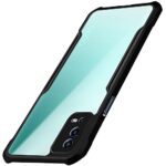 Shock Proof Clear Protective Back Case for Oppo A55 4G - AirEDGE Technology | 360 Degree Camera Protection | Transparent Hybrid Back Case Mobile Cover - Black