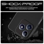 Back Cover for Realme Narzo N63 | Realme C63 4G | Ultra Slim Soft Rubberised Case | Inner Velvet Fabric Lining | Matte Silicone Flexible Mobile Case | Camera Protection - Black - Image 4