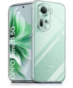Crystal Clear Transparent Back Case Cover for Oppo Reno 11 5G | Full Device & Camera Protection Shockproof TPU Silicone Back Cover Case Transparent