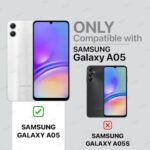 Back Cover for Samsung Galaxy F05 | Galaxy M05 | Galaxy A05 | Ultra Slim Soft Rubberised Case | Inner Velvet Fabric Lining | Matte Silicone Flexible Mobile Case | Camera Protection - Black - Image 3