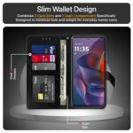 Shock Proof Flip Cover Back Case for Motorola Moto Edge 60 Stylus 5G | Magnetic Wallet Leather Case with Stand - Image 5