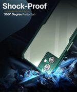 kelpuj TPU+PC Shock Proof Clear Protective Back Case for Samsung Galaxy F14 5G-Airedge Technology|360 Degree Camera Protection|Transparent Hybrid Back Case Mobile Cover-Green - Image 5