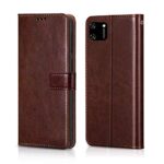 Shock Proof Flip Cover Back Case for Realme C11 | Magnetic Wallet Leather Case with Stand