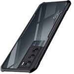 Shock Proof Clear Back Cover Case Mobile Cover for iQOO 9 SE 5G (Hard | Hybrid PC + TPU | Full Armour Device & Camera Protection | Black)