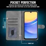Shock Proof Flip Cover Back Case for Samsung Galaxy A15 5G | Magnetic Wallet Leather Case with Stand - Image 7