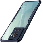 Shockproof Crystal Clear OnePlus 10R 5G | 10R Prime 5G Back Cover Case | 360 Degree Protection | Transparent Mobile Back Cover Case for 1+ OnePlus 10R 5G | Hybrid PC + TPU (Blue Bumper)