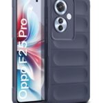 Ultimate Silicon Back Cover Case for Oppo F25 Pro 5G | Military Grade Drop Protection Shockproof Bumper | Anti-Slip Grip | Scratch Proof Micro-Fibre Cloth Inside (Deep Blue)