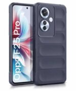 Ultimate Silicon Back Cover Case for Oppo F25 Pro 5G | Military Grade Drop Protection Shockproof Bumper | Anti-Slip Grip | Scratch Proof Micro-Fibre Cloth Inside (Deep Blue)
