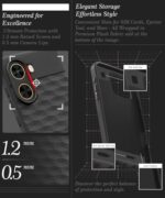 Back Cover for Redmi A5 | Poco C71 with Hexa Cube Design | Ultra Slim Soft Rubberised Case | Inner Velvet Fabric | Matte Silicone Flexible Mobile Case | Camera Protection - Black - Image 7