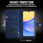Shock Proof Flip Cover Back Case for Samsung Galaxy A15 5G | Magnetic Wallet Leather Case with Stand - Image 7