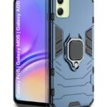 Shock Proof Back Case Mobile Cover for Samsung Galaxy F05 | Galaxy M05 | Galaxy A05 | Back Cover Case (Tough Armor | Hybrid PC + TPU | Ring Holder & in-Built Kickstand | Blue)