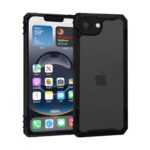 Shock Proof Clear Protective Back Case for iPhone 16e - AirEDGE Technology | 360 Degree Camera Protection | Transparent Hybrid Back Case Mobile Cover - Black