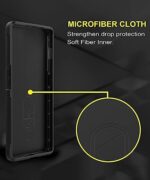 kelpuj Ultimate Silicon Back Cover Case for Apple iPhone 13 Pro | Military Grade Drop Protection Shockproof Bumper | Anti-Slip Grip | Scratch Proof Micro-Fibre Cloth Inside (Pitch Black) - Image 5