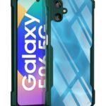 Shock Proof Clear Protective Back Case for Samsung Galaxy M06 5G | Galaxy F06 5G - AirEDGE Technology | 360 Degree Camera Protection | Transparent Hybrid Back Case Mobile Cover - Green