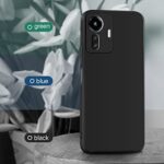Back Cover for iQOO Z6 Lite 5G | Ultra Slim Soft Rubberised Case | Inner Velvet Fabric Lining | Matte Silicone Flexible Mobile Case | Camera Protection  Black - Image 7