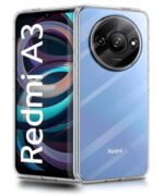 Crystal Clear Transparent Back Case Cover for Mi Redmi A3 | Redmi A3X | Poco C61 | Full Device & Camera Protection Shockproof TPU | Flexible Silicone Back Cover Case Transparent