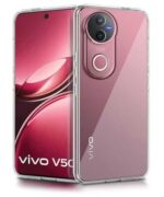 kelpuj Transparent Back Cover for iQOO Z10R 5G | Vivo V50 5G | V50e 5G | V50 Elite Edition | Raised Bumps for Full Device & Camera Protection Shockproof TPU Silicone Mobile Case Transparent