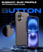 Slim Frameless Back Cover for iPhone 16 | Ultra Thin Lightweight Design & Camera Protection | Soft Matte Silicone Flexible Mobile Case (Grey) - Image 7