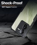 iQOO Z9 5G | Back Case Cover Shock Proof Clear Protective 360 Degree Camera Protection | Transparent Hybrid Back Case Cover - Earthy Black - Image 5