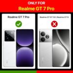 kelpuj Shock Proof Clear Protective Back Case for Realme GT 7 Pro 5G - AirEDGE Technology | 360 Degree Camera Protection | Transparent Hybrid Back Case Mobile Cover - Black - Image 3