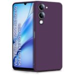 Back Cover for Vivo T4 lite 5G | iQOO Z10 lite 5G | Y04 4G | Y19 5G | Y19e | Ultra Slim Rubberised Case | Inner Velvet Fabric Lining | Flexible Mobile Case | Camera Protection - Purple