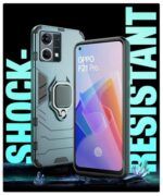 Shock Proof Back Case Mobile Cover for Oppo F21 Pro 4G | Back Cover Case (Tough Armor | Hybrid PC + TPU | Ring Holder & in-Built Kickstand | Green) - Image 5