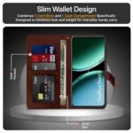 Shock Proof Flip Cover Back Case for 1+ Oneplus Nord 4 5G | Magnetic Wallet Leather Case with Stand - Image 7