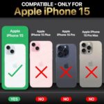 Slim Frameless Back Cover for iPhone 15 | Ultra Thin Lightweight Design & Camera Protection | Soft Matte Silicone Flexible Mobile Case (Grey) - Image 3