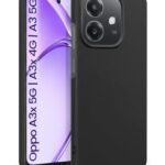Slim Frameless Back Cover for Oppo A3x 5G | A3x 4G | A3 5G | Ultra Thin Lightweight Design & Camera Protection | Soft Matte Silicone Flexible Mobile Case (Black)