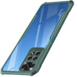 Shock Proof Clear Protective Back Case for Xiaomi Redmi Note 11 | 11s - AirEDGE Technology | 360 Degree Camera Protection | Transparent Hybrid Back Case Mobile Cover - Green