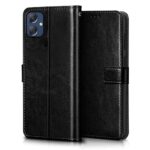 Shock Proof Flip Cover Back Case for Samsung Galaxy F05 | Magnetic Wallet Leather Case with Stand