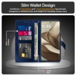 Shock Proof Flip Cover Back Case for Motorola Moto Edge 50 5G | Magnetic Wallet Leather Case with Stand - Image 7