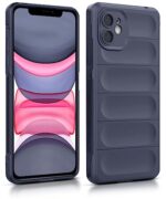 kelpuj Ultimate Silicon Back Cover Case for Apple iPhone 11 | Military Grade Drop Protection Shockproof Bumper | Anti-Slip Grip | Scratch Proof Micro-Fibre Cloth Inside (Deep Blue) - Image 3