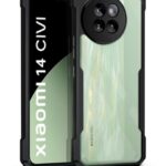 Shock Proof Clear Protective Back Case for Xiaomi 14 Civi 5G AirEDGE Technology | 360 Degree Camera Protection | Transparent Hybrid Back Case Mobile Cover Black