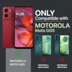 Shock Proof Flip Cover Back Case for Motorola Moto G05 | Magnetic Wallet Leather Case with Stand - Image 3