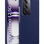 Slim Frameless Back Cover for Oppo Reno 12 5G | Ultra Thin Lightweight Design & Camera Protection | Soft Matte Silicone Flexible Mobile Case (Blue)