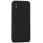 Ultra Slim Soft Rubberised Back Case Cover for Samsung Galaxy A10 | Inner Velvet Fabric Lining | Matte Silicone Flexible Camera Protection Back Case - Black - Image 3