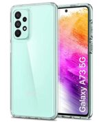 Crystal Clear Transparent Back Case Cover for Samsung Galaxy A73 5G | Full Device & Camera Protection Shockproof TPU | Flexible Silicone Back Cover Case Transparent