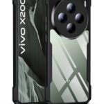 Shock Proof Clear Protective Back Case for Vivo X200 5G - AirEDGE Technology | 360 Degree Camera Protection | Transparent Hybrid Back Case Mobile Cover - Black