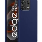 Slim Frameless Back Cover for Motorola Moto Edge 50 Pro | Ultra Thin Lightweight Design & Camera Protection | Soft Matte Silicone Flexible Mobile Case (Blue)