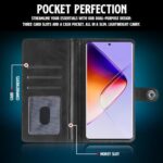 Shock Proof Flip Cover Back Case for Infinix Note 40 Pro | Magnetic Wallet Leather Case with Stand - Image 5