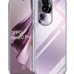 Crystal Clear Transparent Back Case Cover for Oppo Reno 10 Pro Plus 5G | Full Device & Camera Protection Shockproof TPU | Flexible Silicone Back Cover Case Transparent