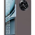 Slim Frameless Back Cover for Realme 13 5G & 12 5G | Ultra Thin Lightweight Design & Camera Protection | Soft Matte Silicone Flexible Mobile Case (Grey)