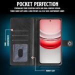 Shock Proof Flip Cover Back Case for Realme 14X 5G | Magnetic Wallet Leather Case with Stand - Image 7