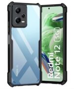 Shock Proof Back Case for Redmi Note 12 5G | Poco X5 5G - AirEDGE Technology | Camera Protection | Transparent Hybrid Mobile Back Case Cover - Earthy Black