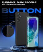 Slim Frameless Back Cover for Samsung Galaxy M55 5G | Galaxy F55 5G | Ultra Thin Lightweight Design & Camera Protection | Soft Matte Silicone Flexible Mobile Case (Black) - Image 7