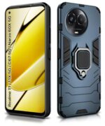 Shock Proof Back Case Mobile Cover for Realme Narzo 60X 5G | 11 5G | 11X 5G | C67 5G | Back Cover Case (Tough Armor | Hybrid PC + TPU | Ring Holder & in-Built Kickstand | Blue) - Image 3