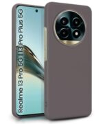 Slim Frameless Back Cover for Realme 13 Pro 5G | Realme 13 Pro Plus 5G | Ultra Thin Lightweight Design & Camera Protection | Soft Matte Silicone Flexible Mobile Case (Grey)